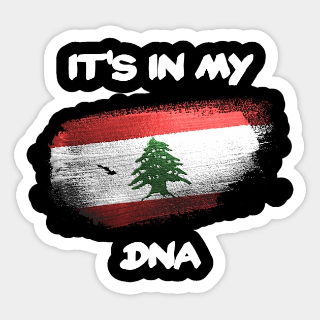 Lebanon Beirut flag DNA gift idea Sticker by TheGloriousJoey